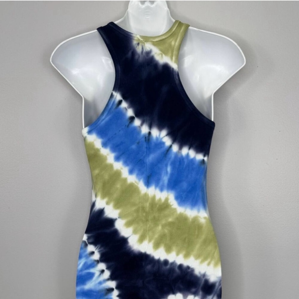 Price Firm YF & B Iggy Dress, Tie Dye Ribbed Midi Side Slit Racerback, XS - Picture 9 of 13